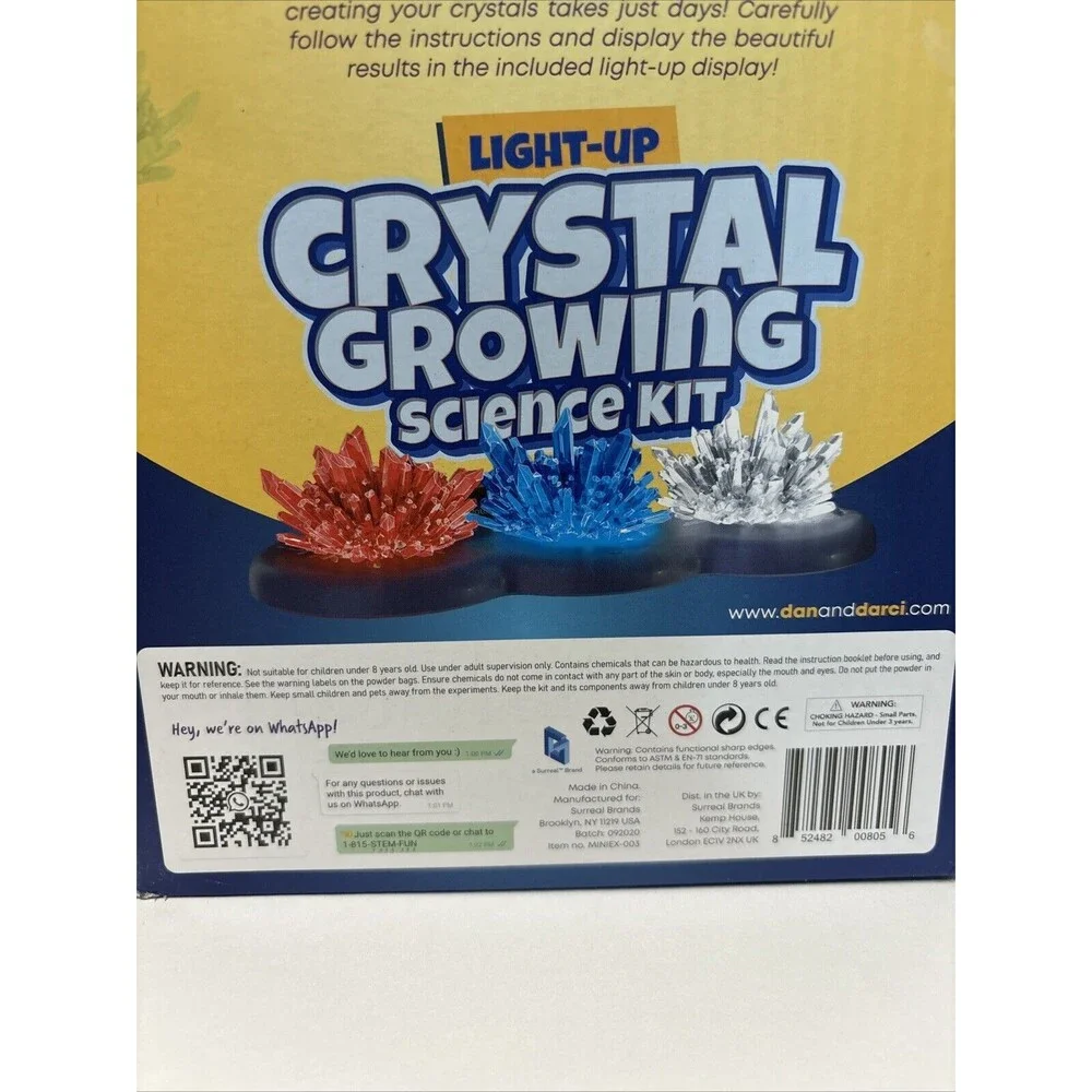Dan&Darci‎ Light up Crystal Growing Science Kit W/LED Display USB Powered
